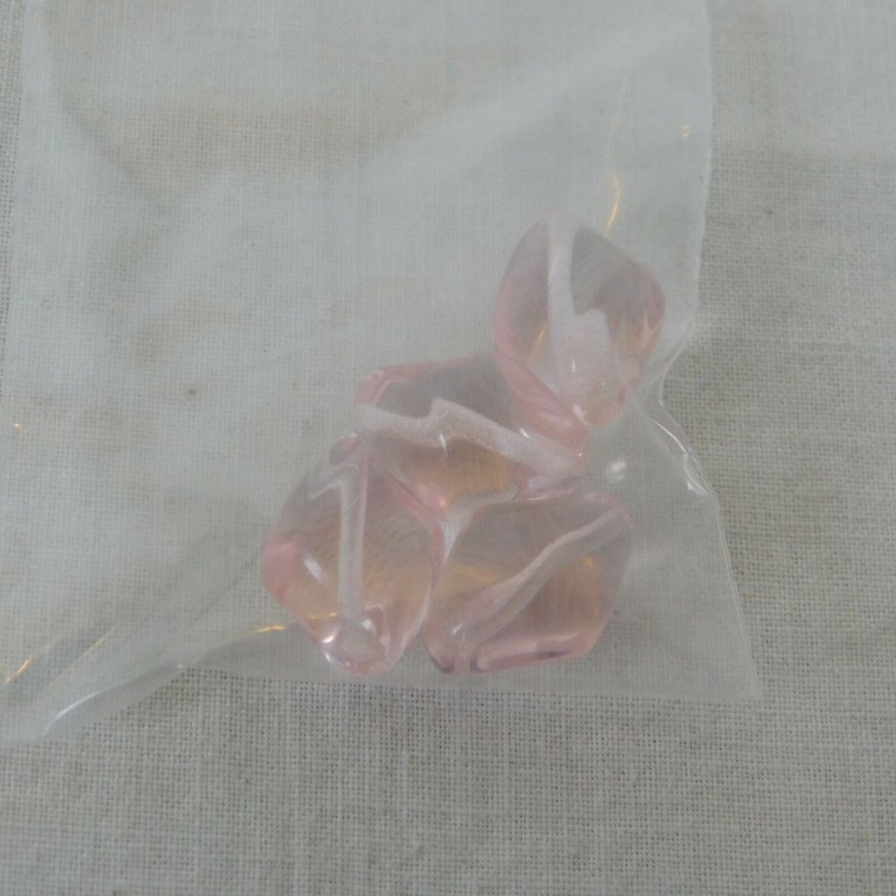 Pink Bead Mixed Lot 11 Packs Various Round Square Teardrop Evil Eye Wood Plastic - Picture 10 of 12